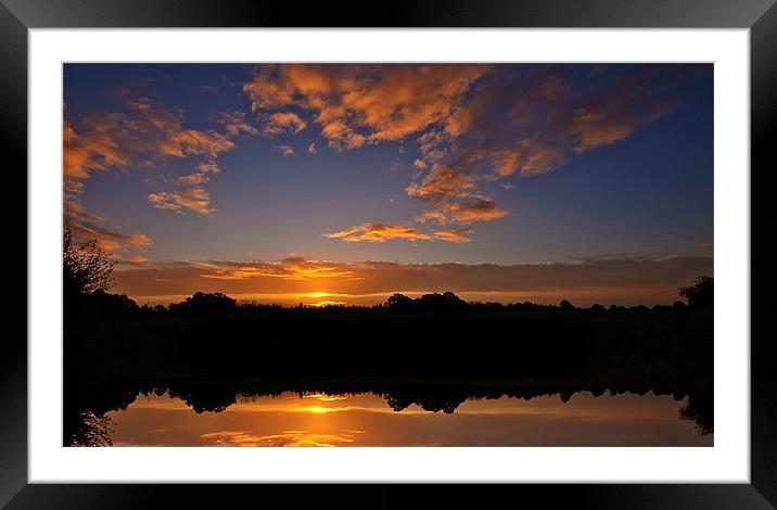 Sunrise over Lake Framed Mounted Print by paul lewis