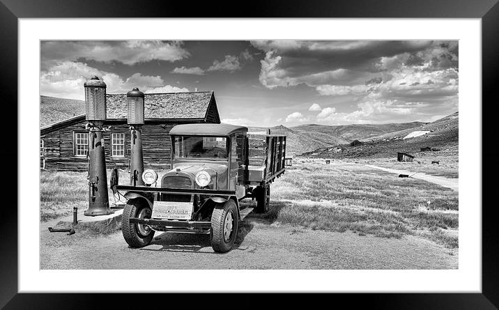 Old Pick-up Truck at Bodie Ghost Town Framed Mounted Print by paul lewis