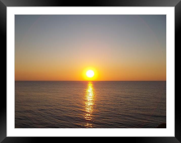 Sunset in Menorca Framed Mounted Print by David McBarnett