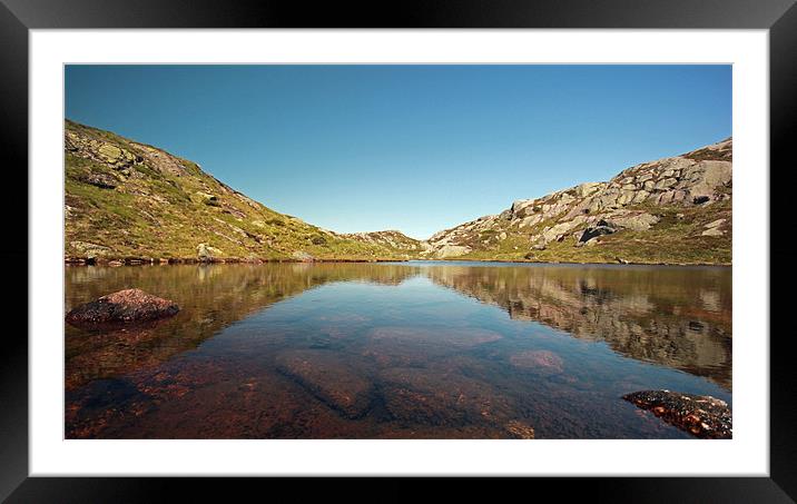 Snow Melt in the Mountains Framed Mounted Print by Simon Rose