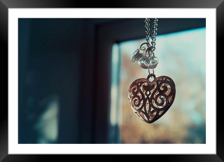 Heart Charm 1 Framed Mounted Print by Louise Wagstaff