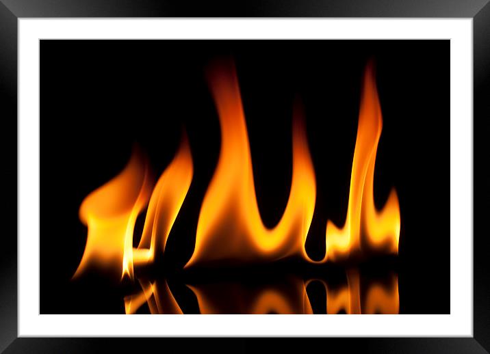 Flame 4 Framed Mounted Print by Louise Wagstaff