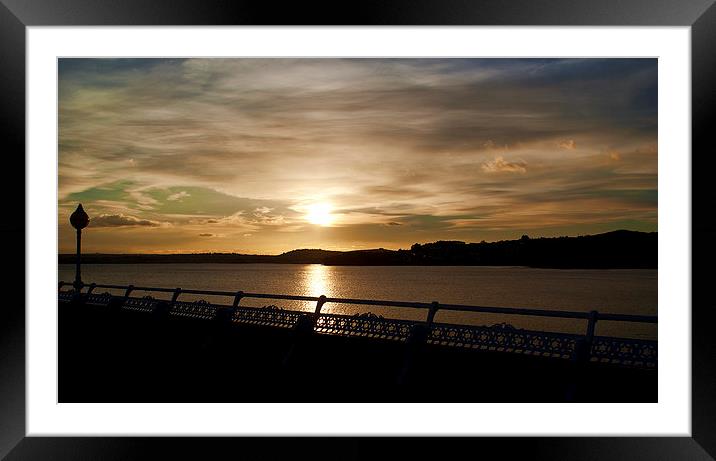 Princess Pier Sunset. Framed Mounted Print by Louise Wagstaff