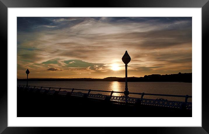 Princess Pier Sunset 2 Framed Mounted Print by Louise Wagstaff