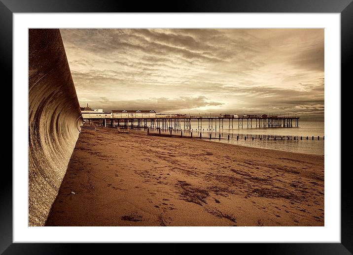 Teignmouth Pier, Vintage. Framed Mounted Print by Louise Wagstaff