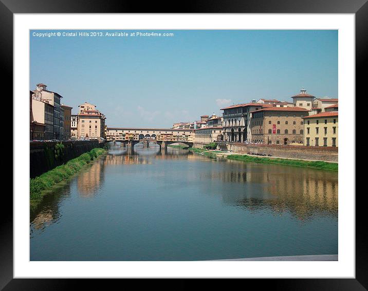 Ponte Vecchio Florence Italy Framed Mounted Print by Cristal Hills