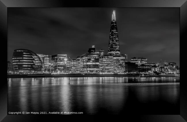 London at night Framed Print by Ian Mayou