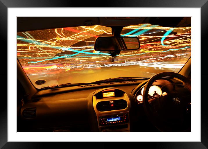 Psychedelic Drive Framed Mounted Print by Ben Welsh