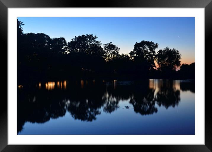  Sunset by the lake Framed Mounted Print by Ben Welsh