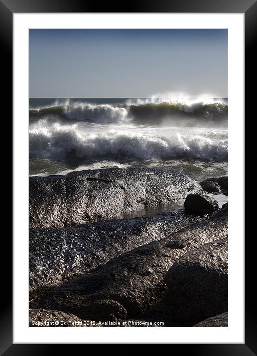 Cape Town Waves II Framed Mounted Print by Ed Pettitt