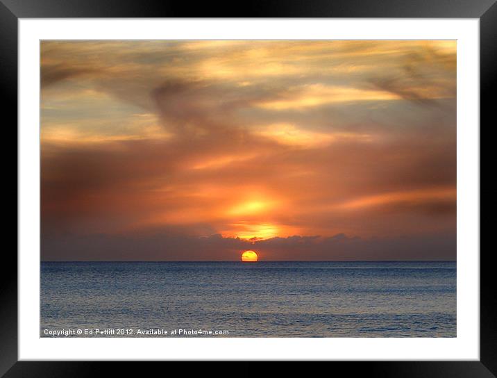 Sunset, Fuertaventura Framed Mounted Print by Ed Pettitt
