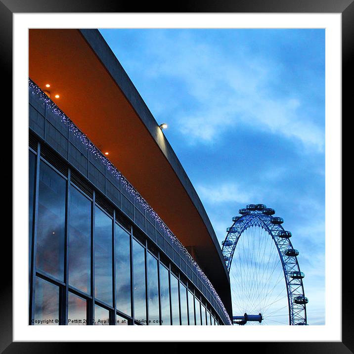 London Eye, Southbank Framed Mounted Print by Ed Pettitt