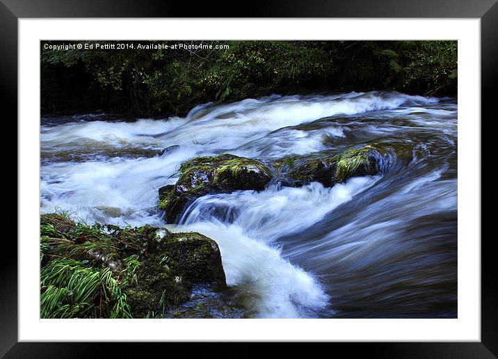  Rushing Water Framed Mounted Print by Ed Pettitt