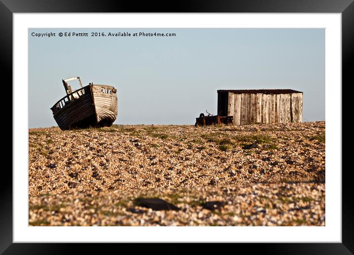 Dungeness Boat Framed Mounted Print by Ed Pettitt