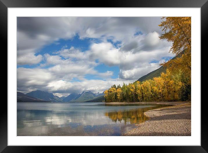 Glacier Lake Framed Mounted Print by World Images