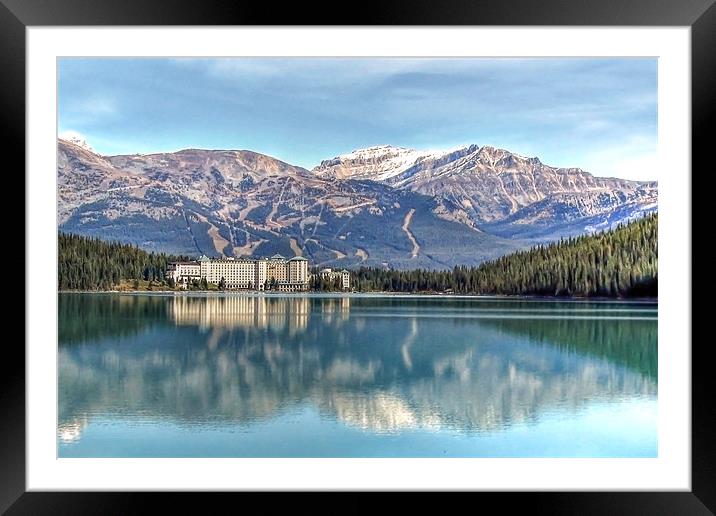 Lake Louise Chateau Framed Mounted Print by World Images