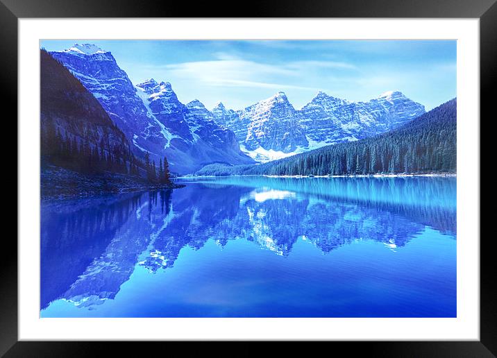Lake Moraine Framed Mounted Print by World Images
