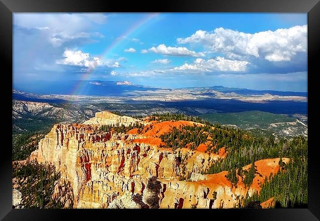 Bryce Canyon Rainbow Framed Print by World Images