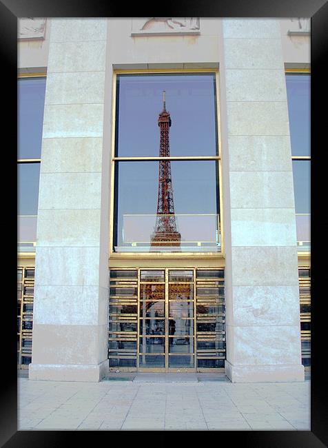Eifel Tower Reflection Framed Print by Reg Dobson
