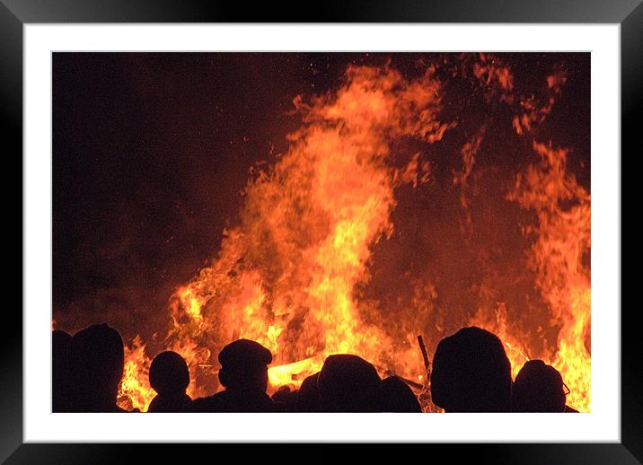 Bonfire Night Framed Mounted Print by Reg Dobson