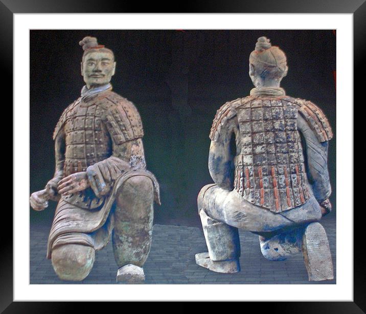 Terracotta Warriors,Xian,China Framed Mounted Print by Reg Dobson