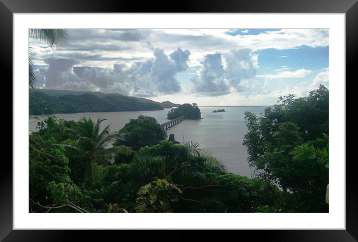 Samana Island & Clouds Framed Mounted Print by Ron Hartley