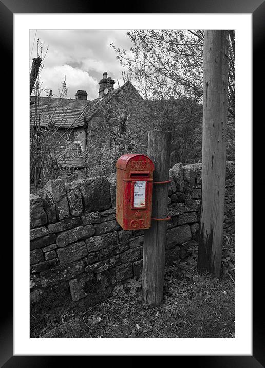 Post Box In The Peaks Framed Mounted Print by Jonathan Swetnam