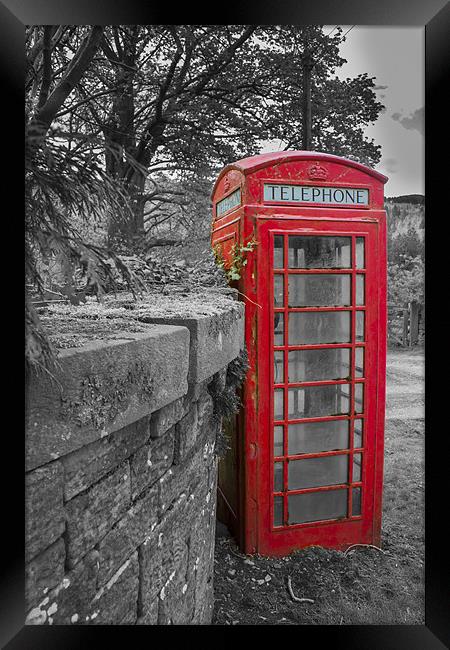 Red Telephone Box Framed Print by Jonathan Swetnam