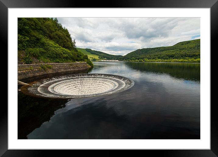 Ladybower Bell-Mouth Framed Mounted Print by Jonathan Swetnam
