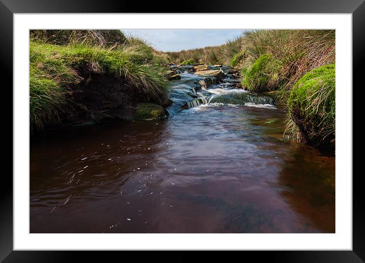 River Ashop Framed Mounted Print by Jonathan Swetnam