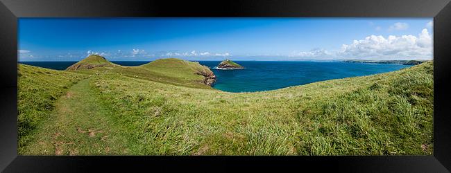 Port Quin Bay Panorama Framed Print by Jonathan Swetnam