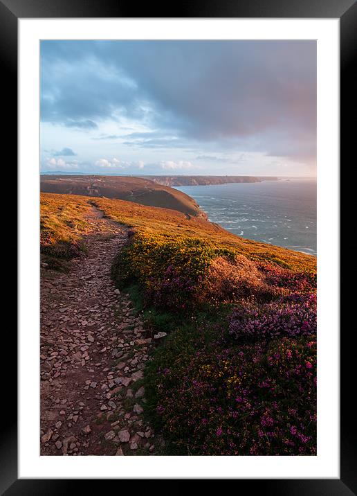 Cornish Coast at Golden Hour Framed Mounted Print by Jonathan Swetnam