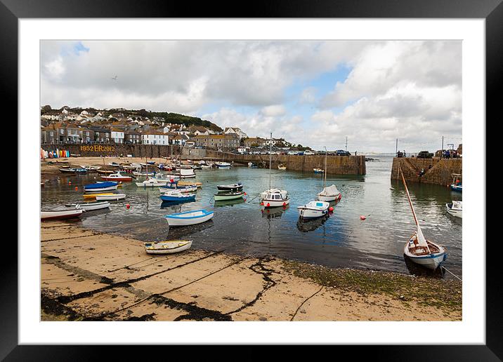 Mousehole Harbour Framed Mounted Print by Jonathan Swetnam