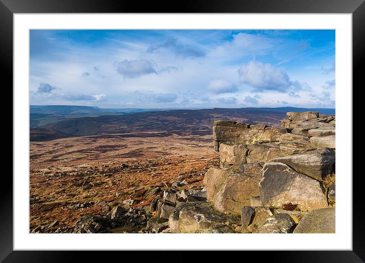 Stanage End Framed Mounted Print by Jonathan Swetnam