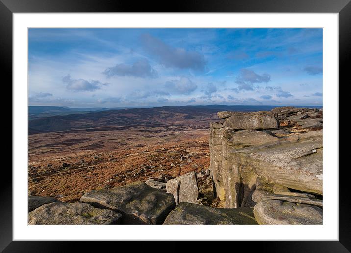 Stanage End Framed Mounted Print by Jonathan Swetnam