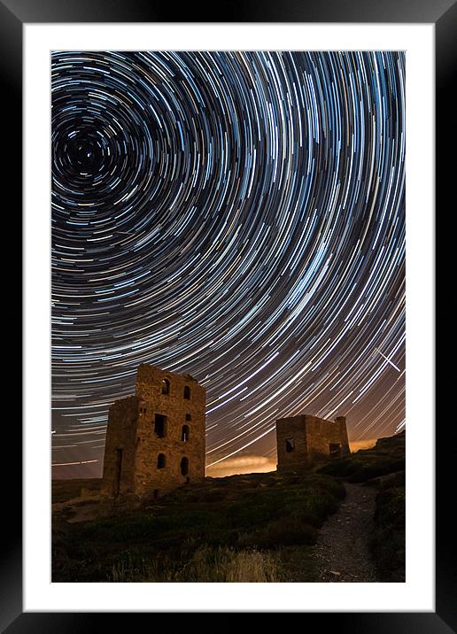 Perseids Over Wheal Coates Framed Mounted Print by Jonathan Swetnam