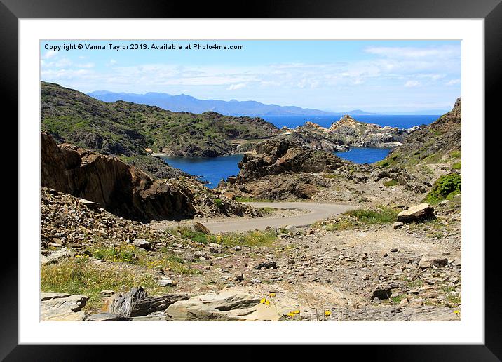 Rocky Coast of Cap De Creus, Spain. Framed Mounted Print by Vanna Taylor