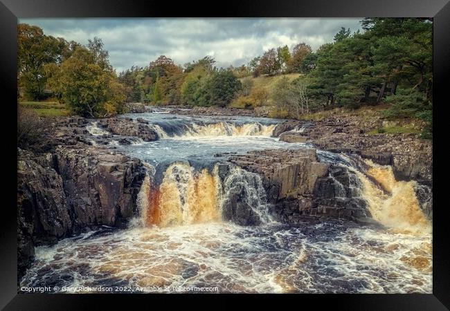 Low Force Waterfall Framed Print by Gary Richardson