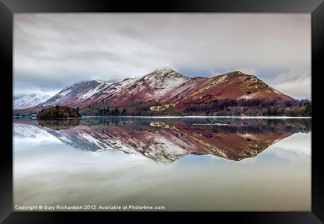 Catbells Reflections Framed Print by Gary Richardson