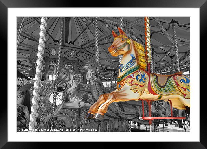 Merry go round Framed Mounted Print by Roy Evans