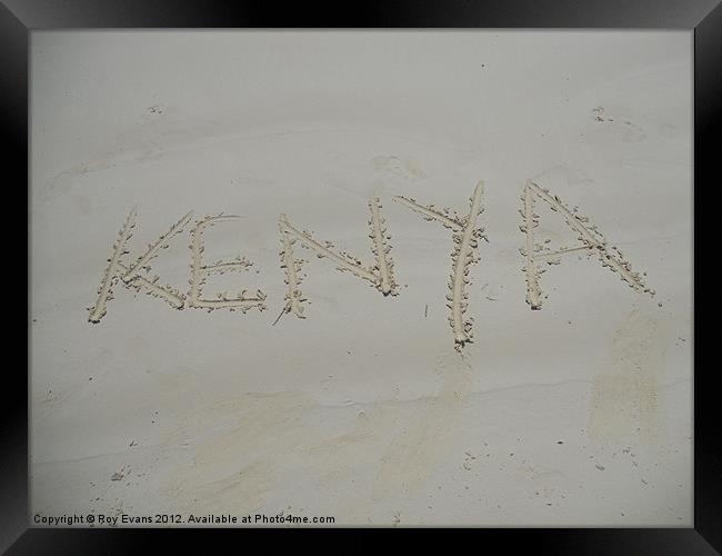 Beach Sands of Kenya Framed Print by Roy Evans