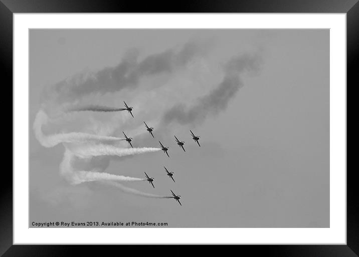 The red arrows display team Framed Mounted Print by Roy Evans