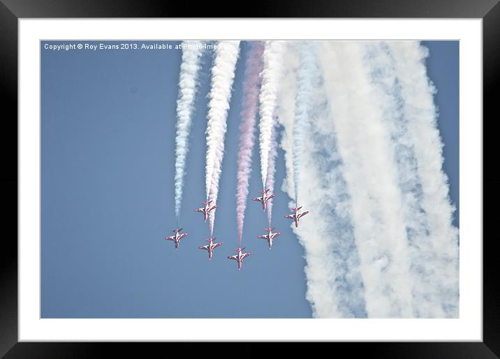 Red arrows red white and blue Framed Mounted Print by Roy Evans