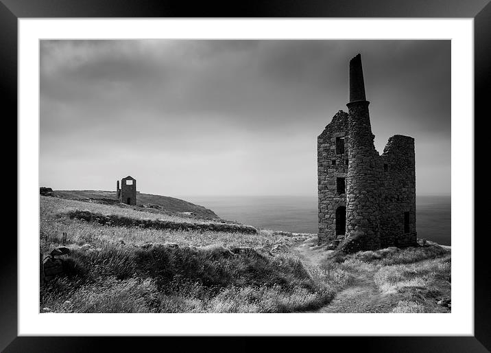 Cornish Tin Mine Framed Mounted Print by Judith Parkyn