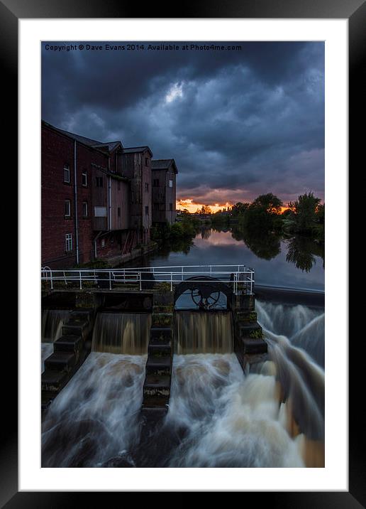 Castleford Pedestrian Bridge Framed Mounted Print by Dave Evans