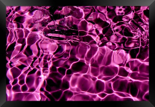 Ripples in water, purple Framed Print by Christopher Mullard