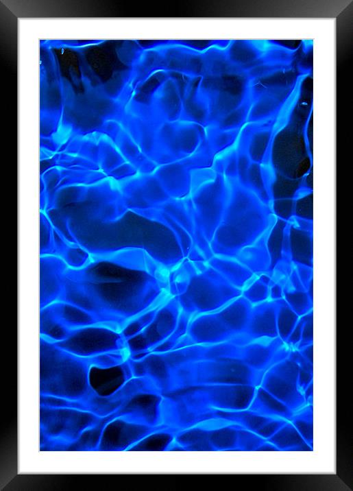Blue ripples on water Framed Mounted Print by Christopher Mullard