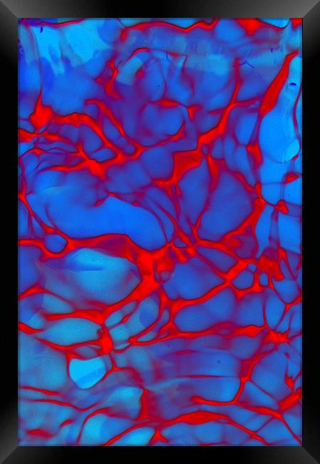 Red ripples on blue water Framed Print by Christopher Mullard