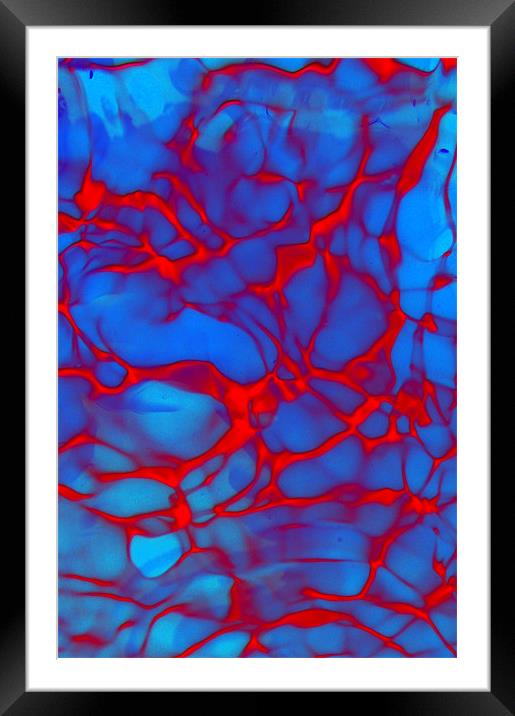 Red ripples on blue water Framed Mounted Print by Christopher Mullard