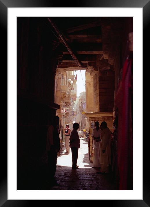 Passageway in Varanasi, India Framed Mounted Print by Christopher Mullard